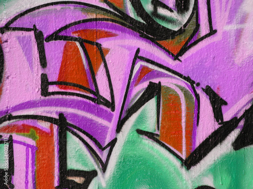 Abstract graffiti wall painting