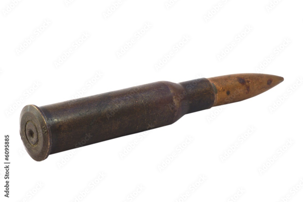 World War II rusty gun cartridge