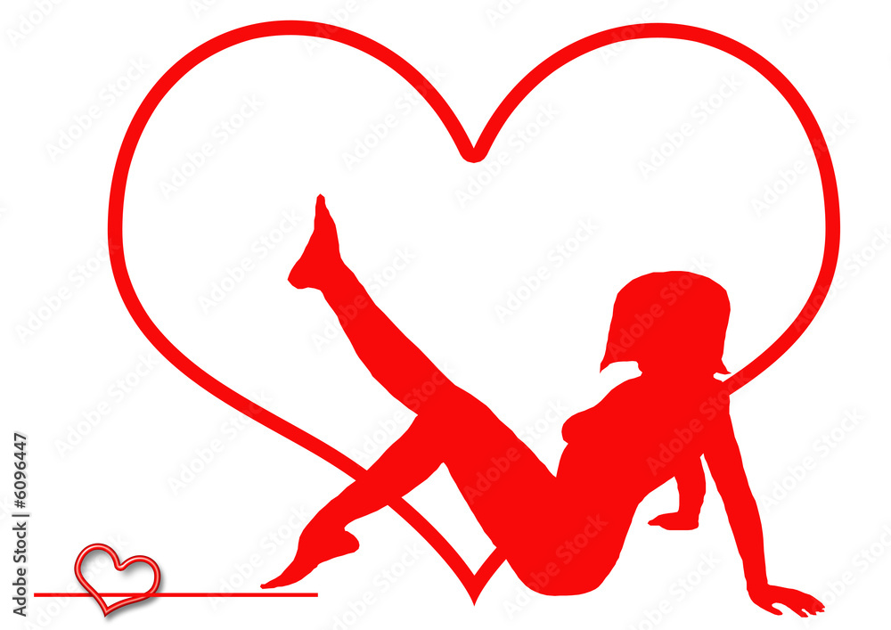 Obraz premium computer generated woman silhouette