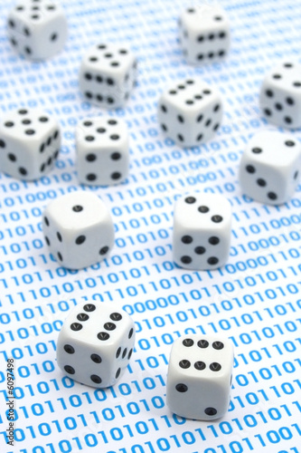 Dices on binary background