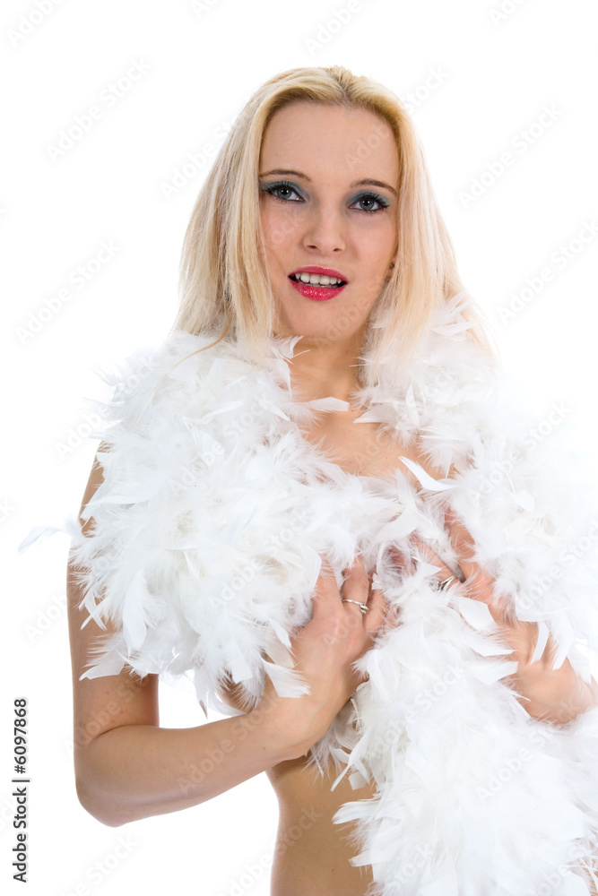 Beautiful sexual girl on white background Beautiful sexual girl on white background