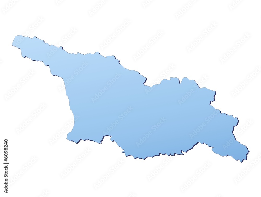 Georgia map filled with light blue gradient