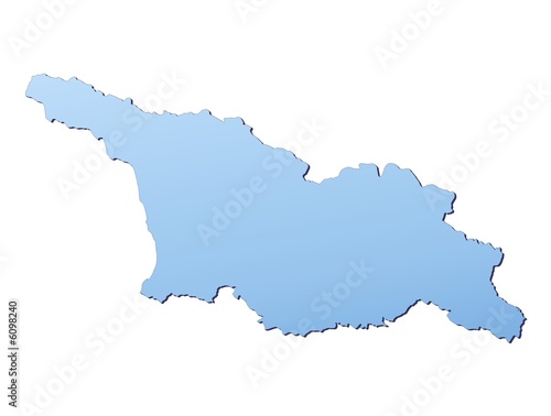 Georgia map filled with light blue gradient