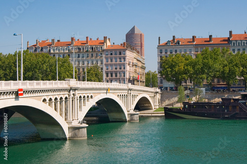 Bridge Wilson above Rhone. Lyon, France. #6098867