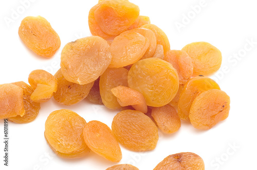 object on white food dried apricot