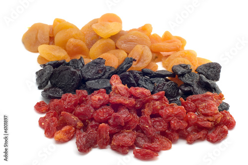 object on white food dried fruits