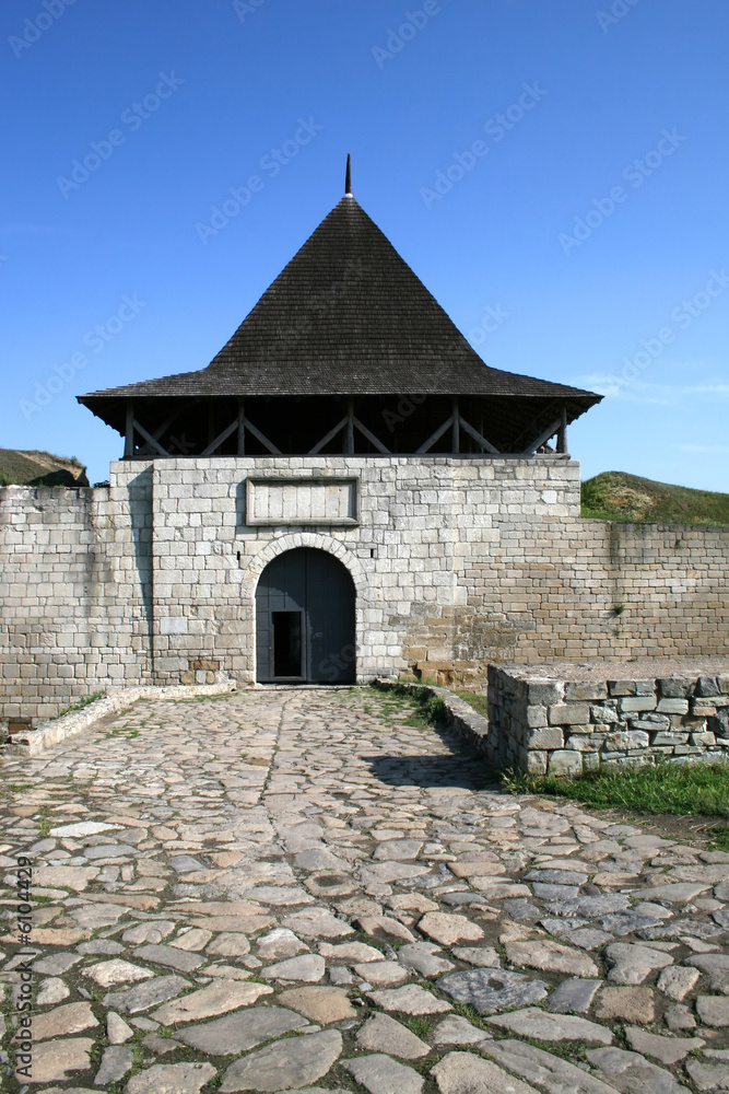 Watchtower in a fortress in Hotin Ukraine
