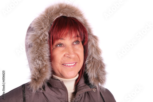 Woman in winter coat