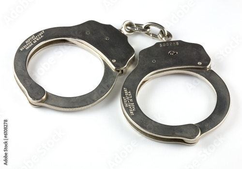 Handcuffs on white