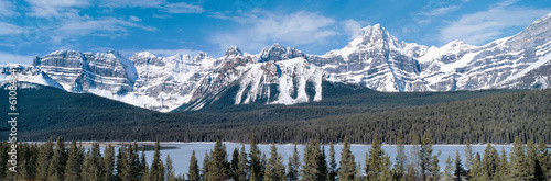 Panoramic view on Rocky mountains in Canada