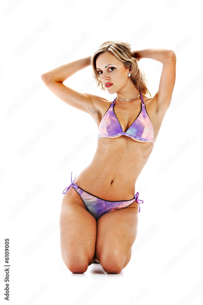 graceful woman bikini isolated on white background graceful woman bikini isolated on white background