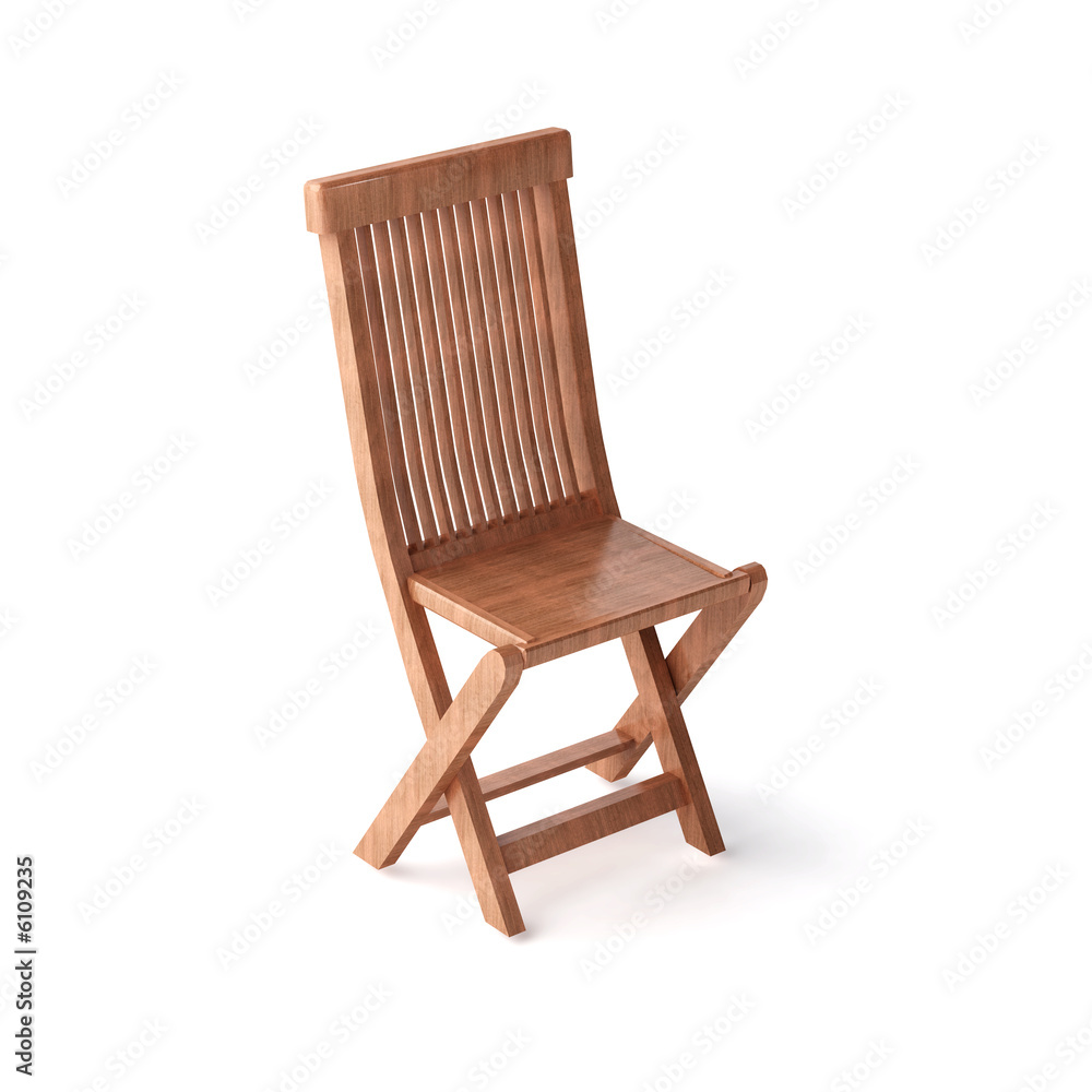 isolated wood chair