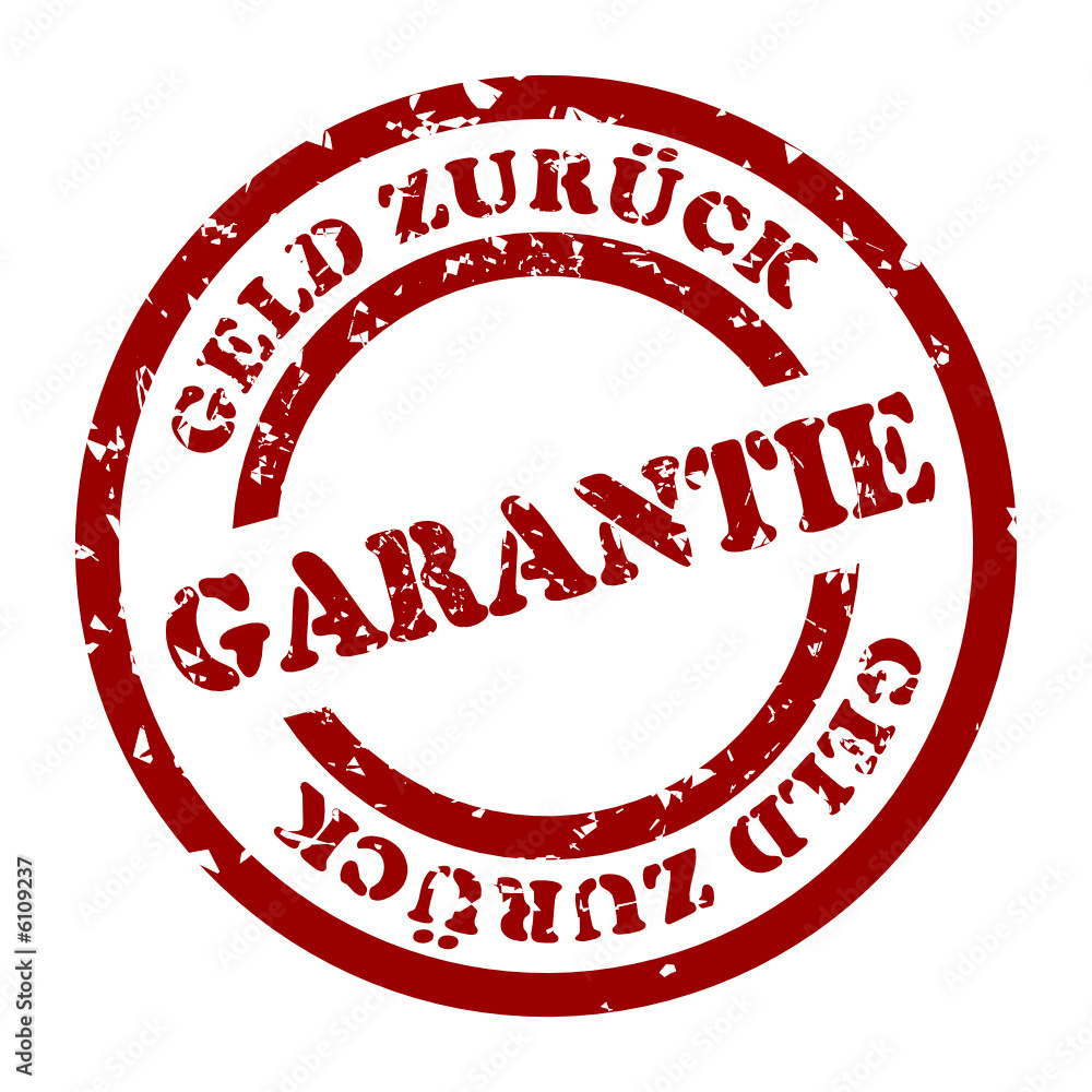 geld zurück garantie stempel