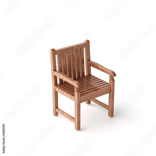 isolated wood chair
