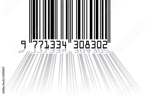 Bar code wall isolated on white background