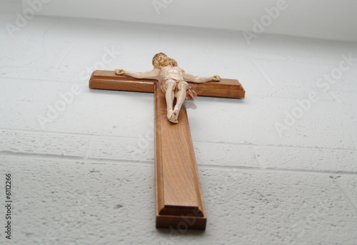 Crucifix on Cinder Block