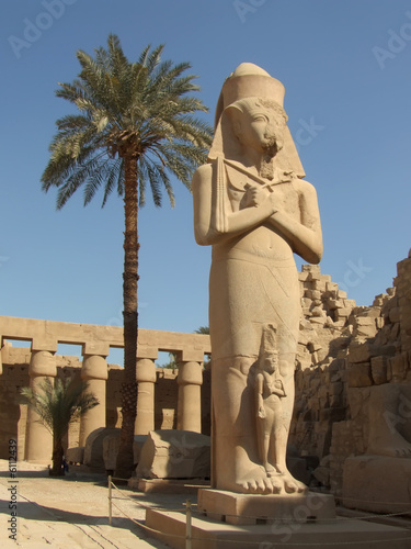Ancient statue in Karnak temple from Luxor