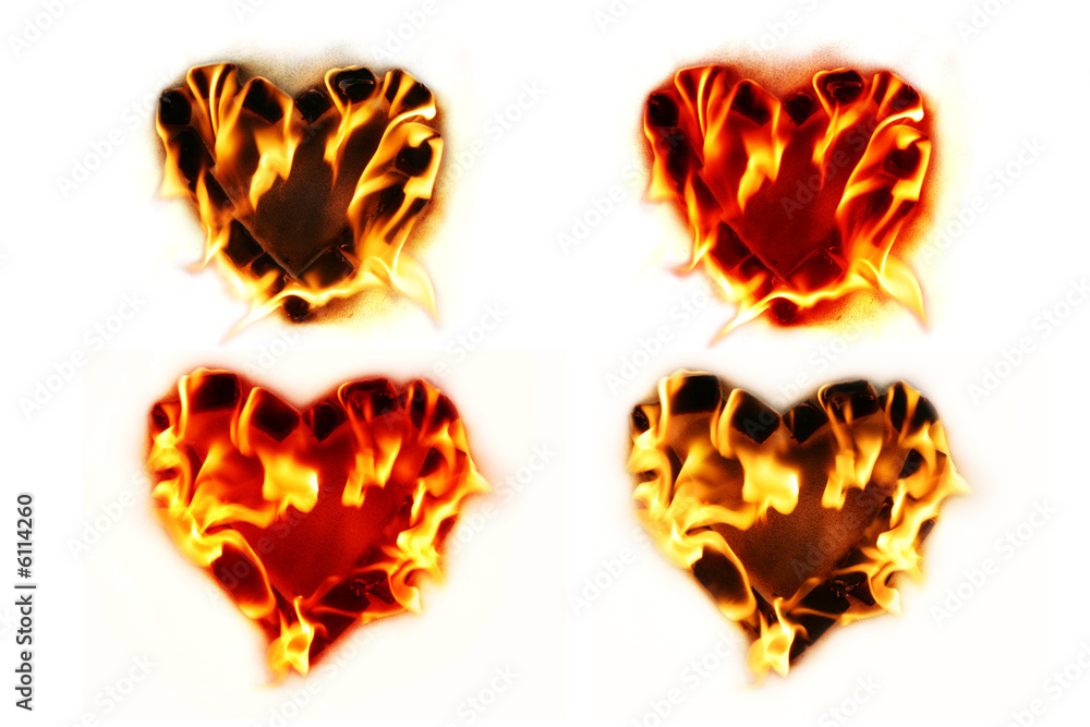 Fototapeta premium flammende herzen