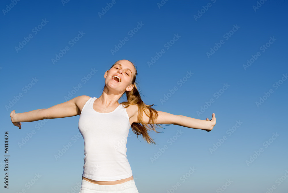 happy smiling young woman happy smiling young woman