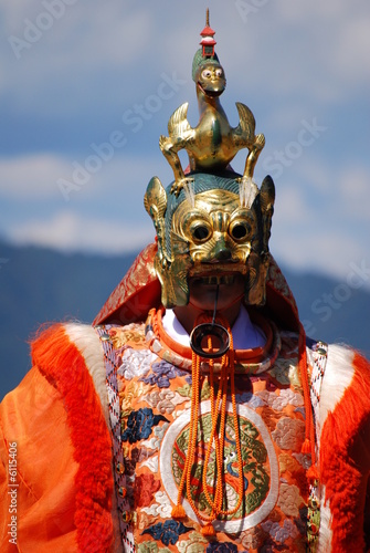 Bugaku traditional Japanese dance in Miyajima shrine photo