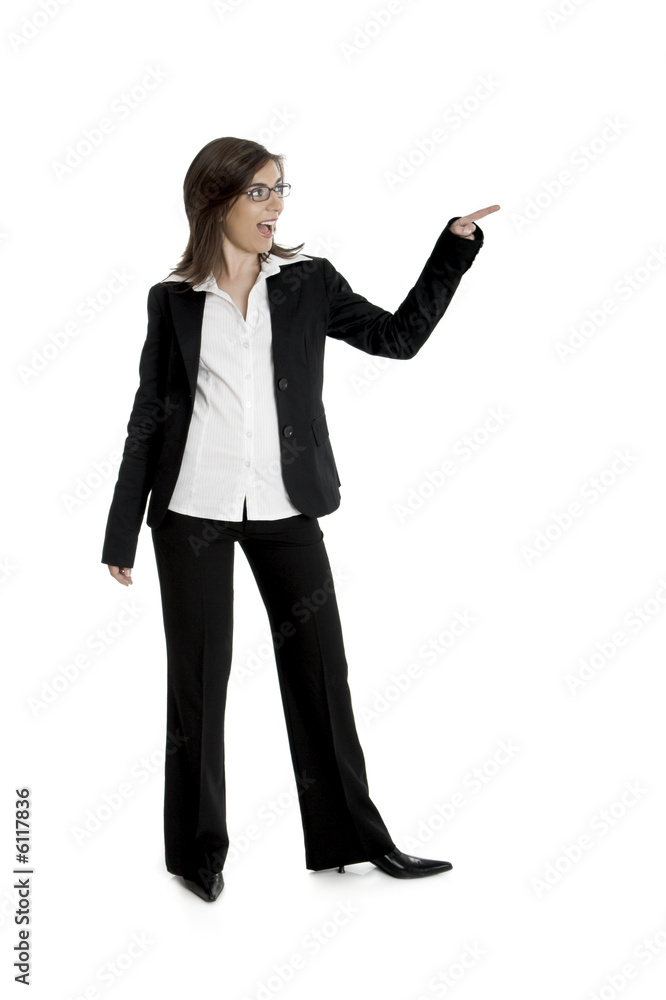 Full body portrait of happy beautiful business woman Full body portrait of happy beautiful business woman