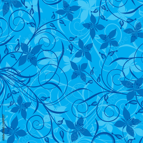 Decorative floral pattern, vector illustration