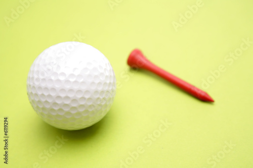 Golf ball and tee