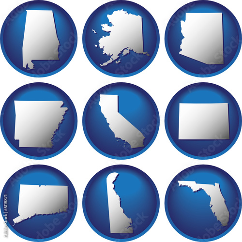 Nine United States Buttons