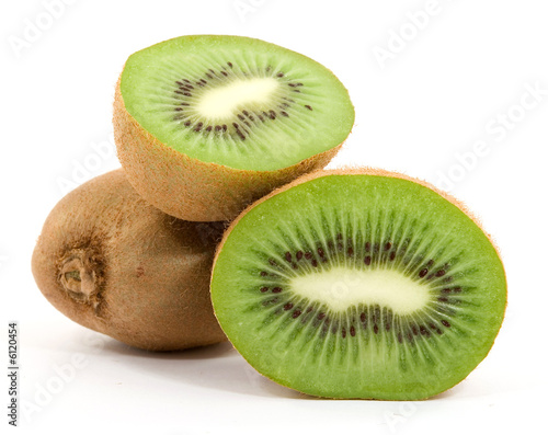 kiwi fruit sliced studio isolated