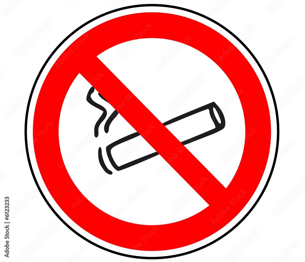 Panneau de Signalisation (Interdiction de fumer) Stock Illustration | Adobe  Stock