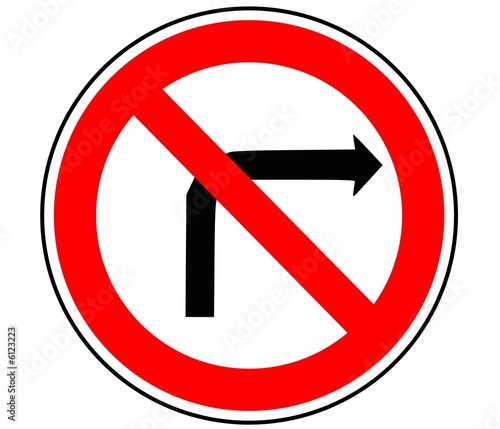 Panneau de Signalisation (Interdiction de tourner - B2b)