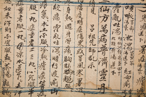 brown antique chinese book page for background