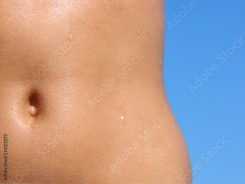 female torso c drops of water