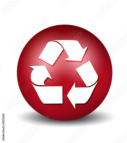 Recycle Symbol - red