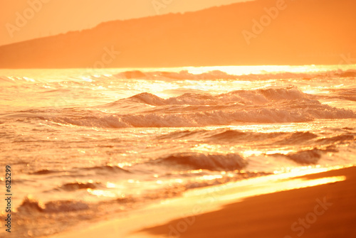 sunset on sea