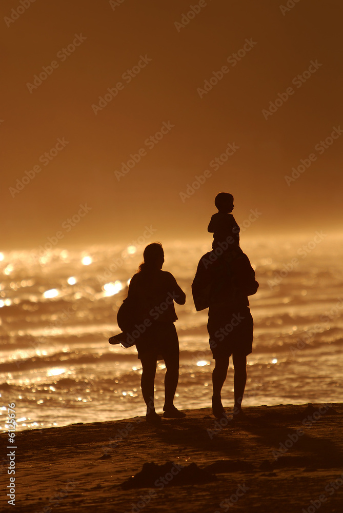 young family on vacation