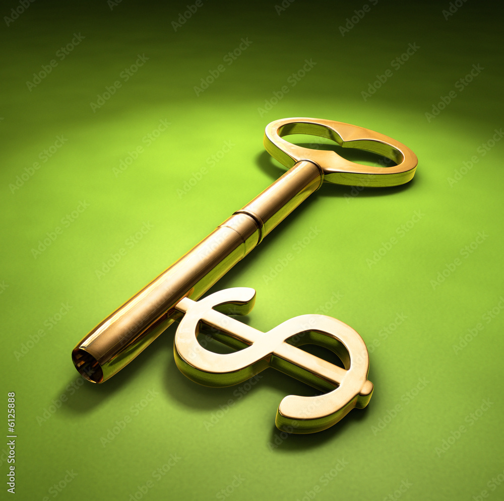 A key with a dollar-sign A key with a dollar-sign