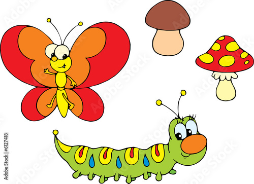 Caterpillar and Butterfly 