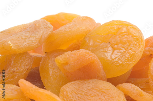 object on white food colored dried fruits