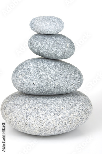 Pebble stones stack in balance.