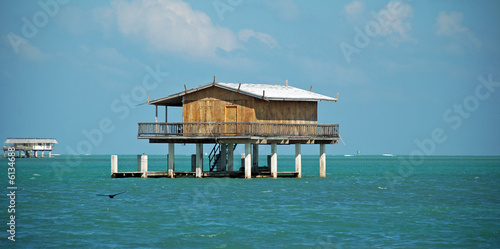 Stilt House in Stiltsville Florida off Miami Coastline