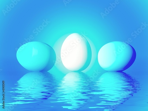 Eggs. 3D computer graphics