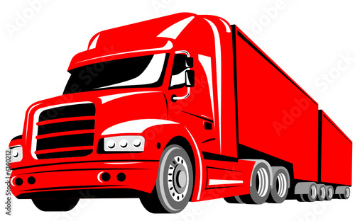 Truck isolated on white background