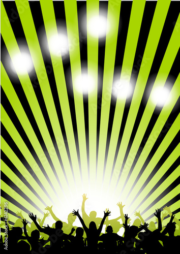 Happy people having fun in a concert