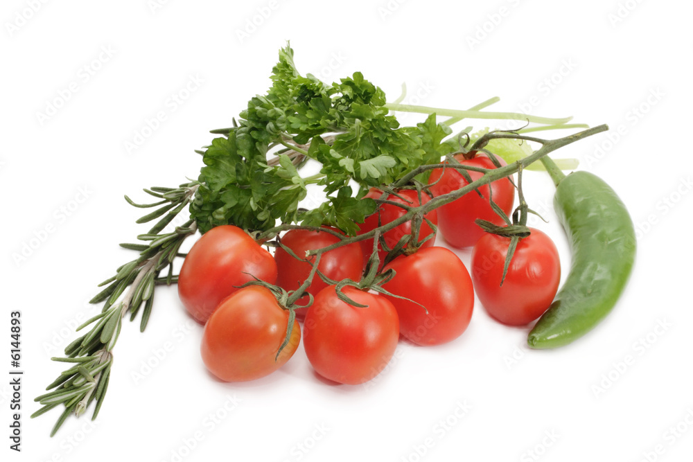 Group of vegetable on white background Group of vegetable on white background