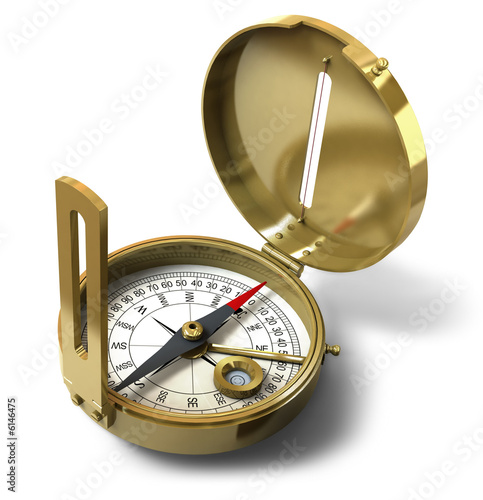 Compass with clipping path photo