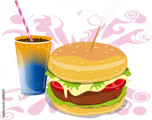 hamburguesa con refresco
