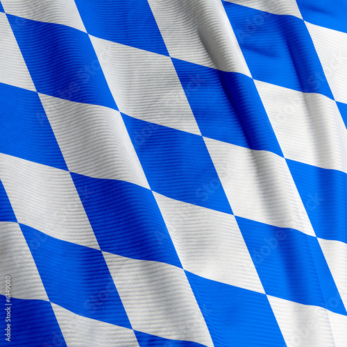 Close up of the Bavarian flag, square image