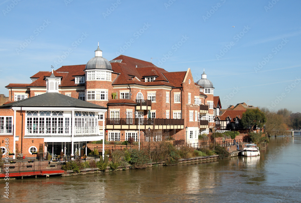 Commercial and Residential Buildings on the River Thames