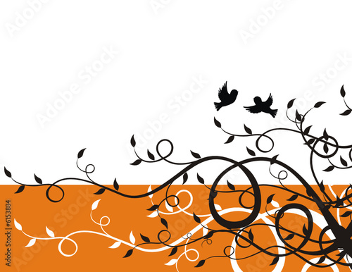 gorriones en las ramas